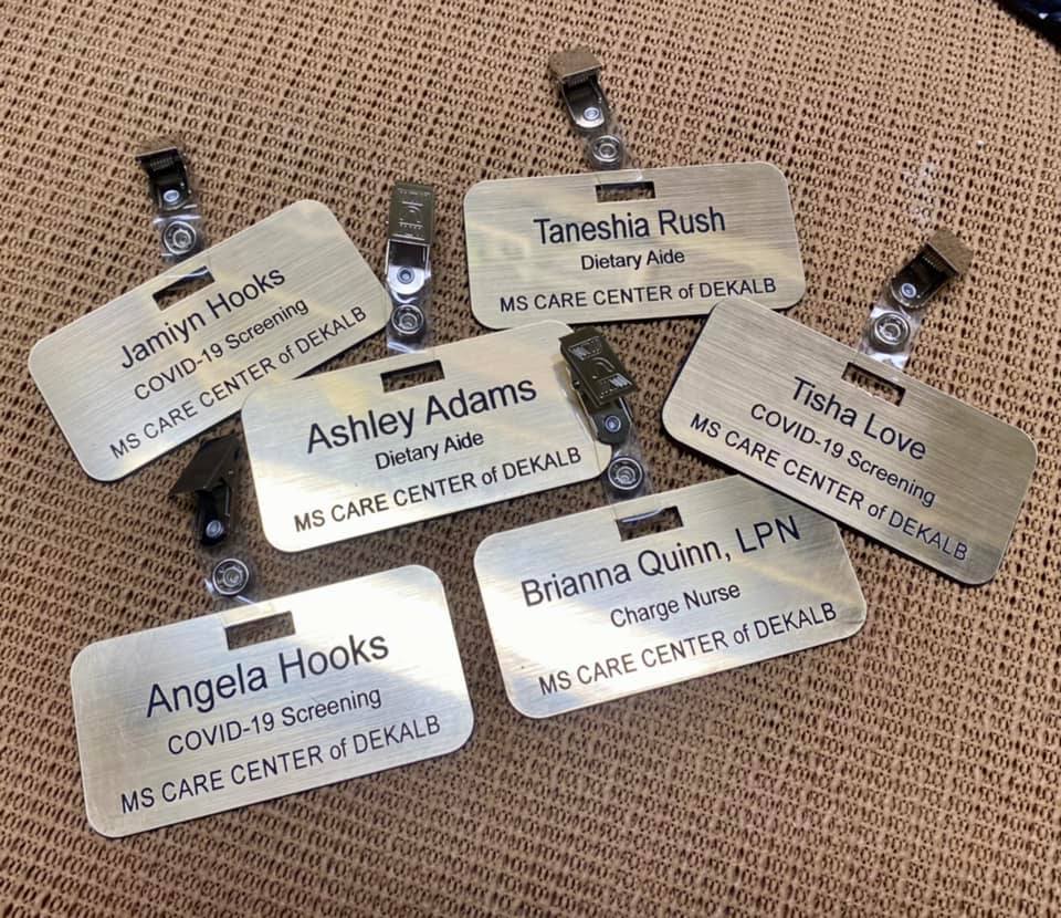 Professional name tags and employee identification badges